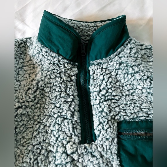 La Hearts Green Sherpa Quarter-zip Pullover Size Small - Picture 10 of 13